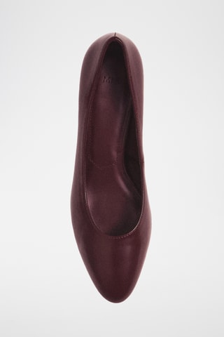 Chaussures kitten heel bout rond - Bordeaux
