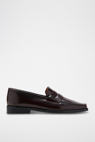Mocassins cuir froncé - Marron
