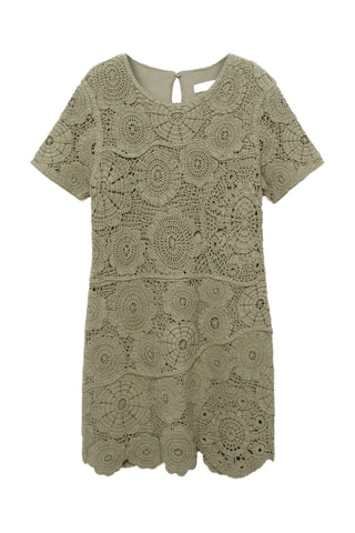 Robe maille crochet - Kaki