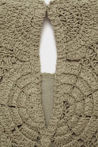 Robe maille crochet - Kaki