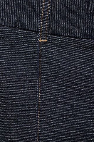 Jean style jupe-culotte taille haute avec coutures - Bleu