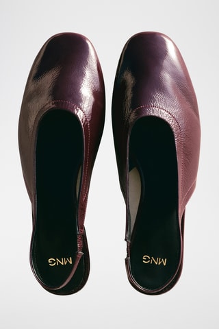 Chaussures cuir talon bloc - Bordeaux