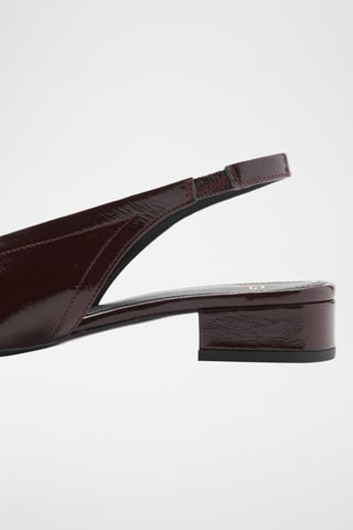 Chaussures cuir talon bloc - Bordeaux
