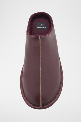 Sabots en cuir détail couture - Violet
