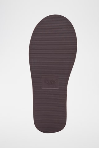 Sabots en cuir détail couture - Violet