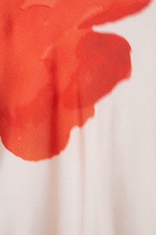 Robe satinée imprimé à fleurs - Rose
