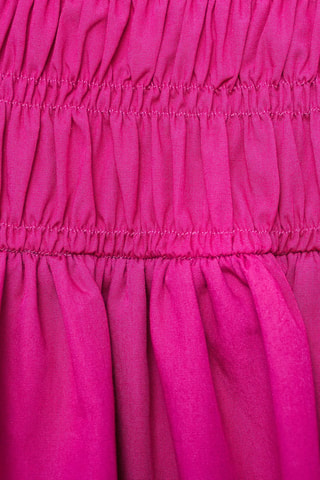 Robe courte froncée ballon - Rose