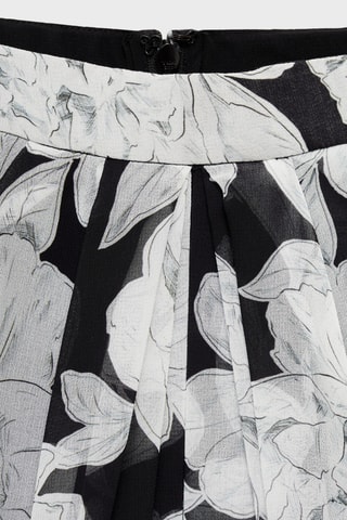 Robe bustier à fleurs - Noir