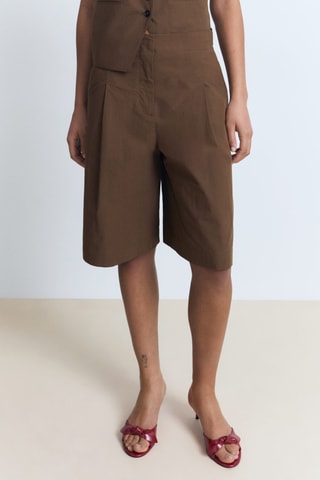 Bermuda costume coton - Marron