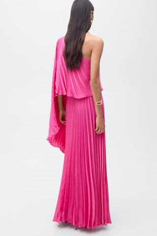 Robe longue cape évasée - Rose