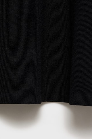 Top en maille col V - Noir