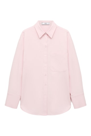 Chemise oversize poches - Rose