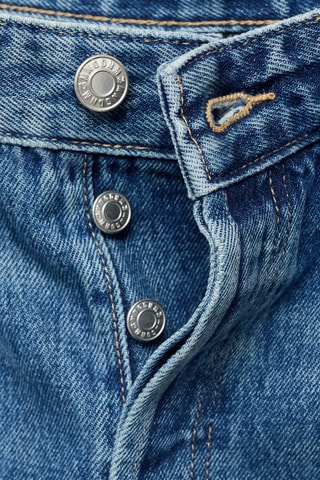 Jean large à revers - Bleu