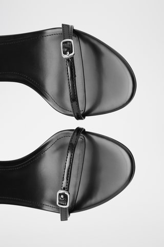Sandales talon aiguille boucle - Noir