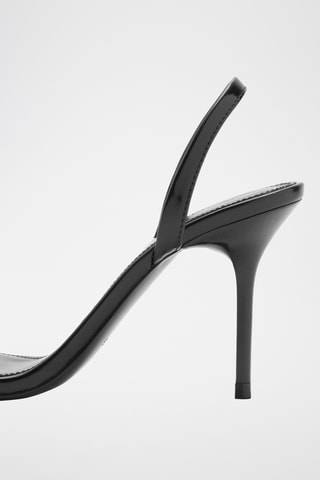 Sandales talon aiguille boucle - Noir