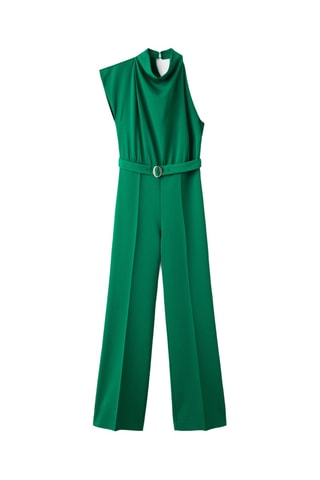 Combinaison longue asymétrique ceinture - Vert