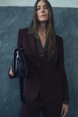 Blazer costume droit - Bordeaux
