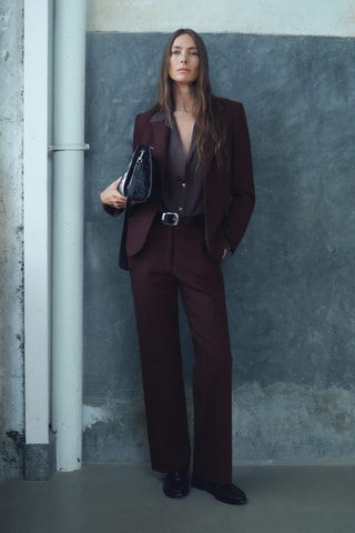 Blazer costume droit - Bordeaux