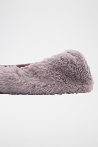 Ballerines fausse fourrure - Rouge