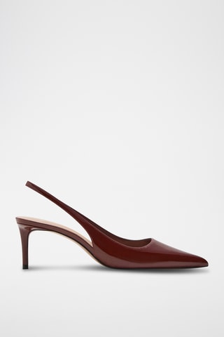 Chaussures à talon en cuir vernis - Bordeaux