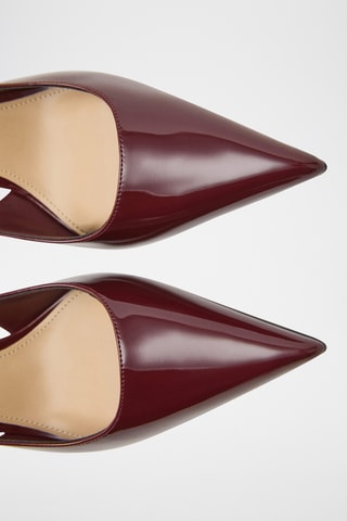 Chaussures à talon en cuir vernis - Bordeaux