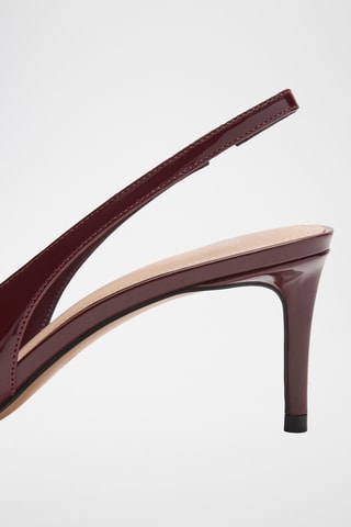 Chaussures à talon en cuir vernis - Bordeaux