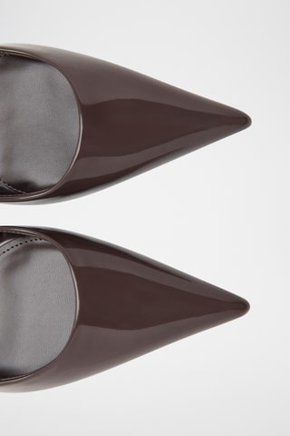 Chaussures à talon en cuir vernis - Gris