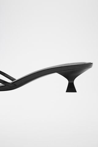 Sandales talon détail boucle - Noir