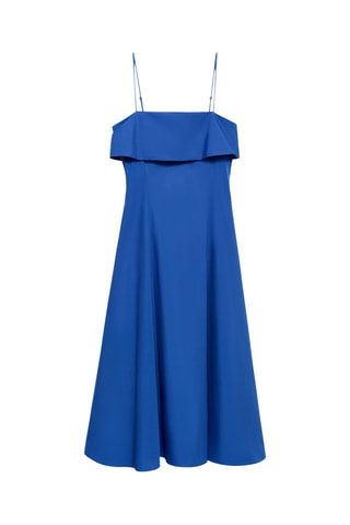 Robe coton évasée - Bleu