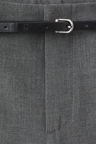 Pantalon droit avec ceinture - Gris