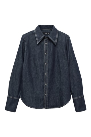 Chemise denim coutures - Bleu
