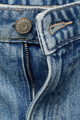 Jean barrel taille haute - Bleu