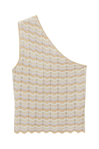 Top asymétrique Lurex - Bleu