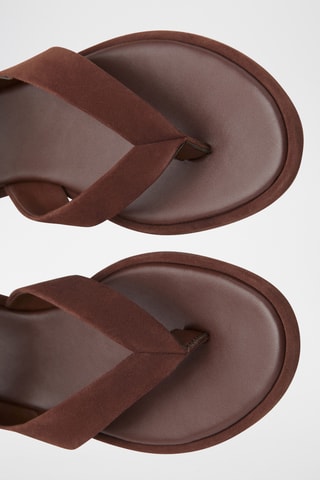 Sandales à lanières daim - Marron