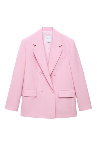 Blazer costume double boutonnage - Rose