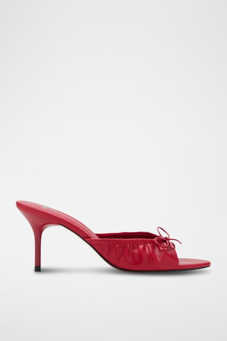 Sandales talon nœud - Rouge