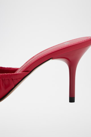 Sandales talon nœud - Rouge