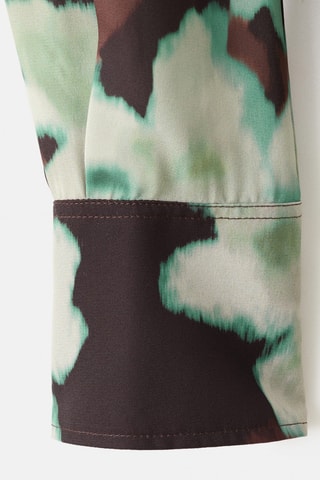 Blouse col en V à nœud - Vert