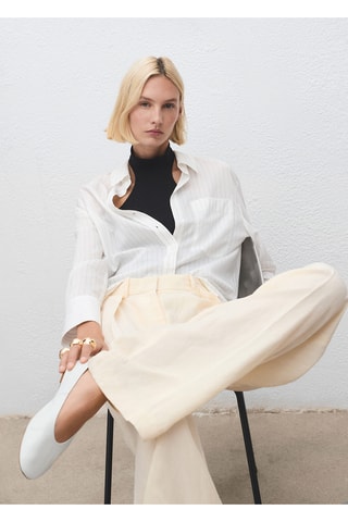 Ballerines cuir - Blanc
