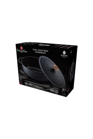 Panela oval 2 em 1 em ferro fundido esmaltado Strong Mold Seria - 30 cm - 4,65 l