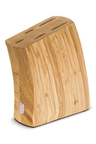 Facas em aço inoxidável e suporte em bambu Black Rose - 6 peças