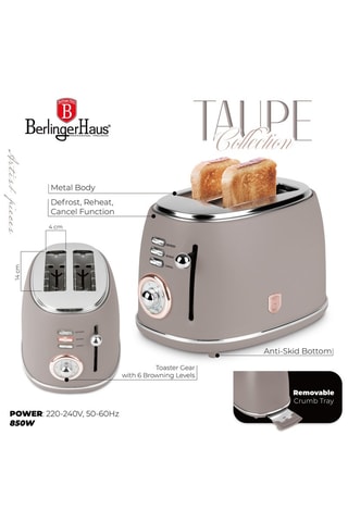 Tostadora Taupe – 850 W – 2 aberturas