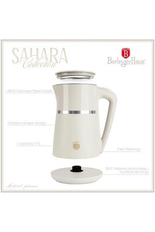 Chaleira em aço inoxidável Sahara - 1,7 l 1850-2200 W