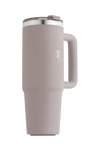 Caneca de viagem em aço inoxidável Matt Taupe - 1 l