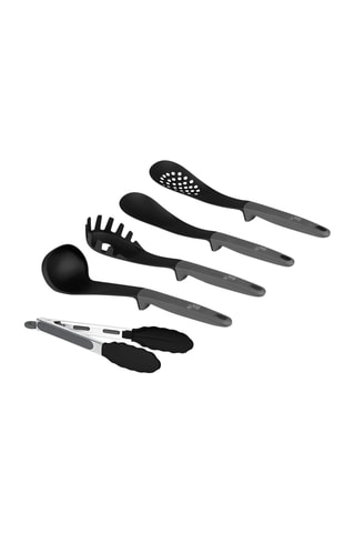 5 utensílios de cozinha em aço inoxidável Matt Anthracite