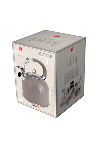 Chaleira em aço inoxidável Matt Taupe - 3 l