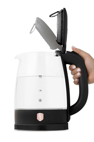 Chaleira em aço inoxidável e vidro borossilicato- 1,7 l - 1850-2200 W