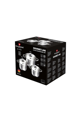 3 tachos em aço inoxidável Gourmet Line - 16/18/ 20 cm 1,9/2,6/3,6 l
