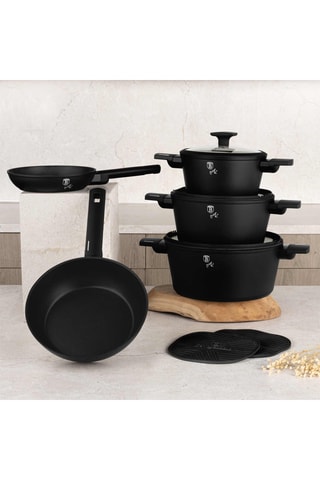 Trem de cozinha Matt Black Collection - 10 peças