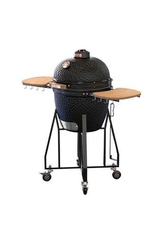 Barbecue japonais en céramique, bambou et acier inoxydable
